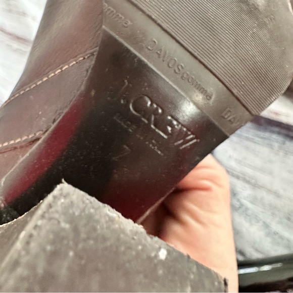 J. Crew Made in Italy Fine Leather Heeled Knee High Boots | 86193 - Picture 9 of 10